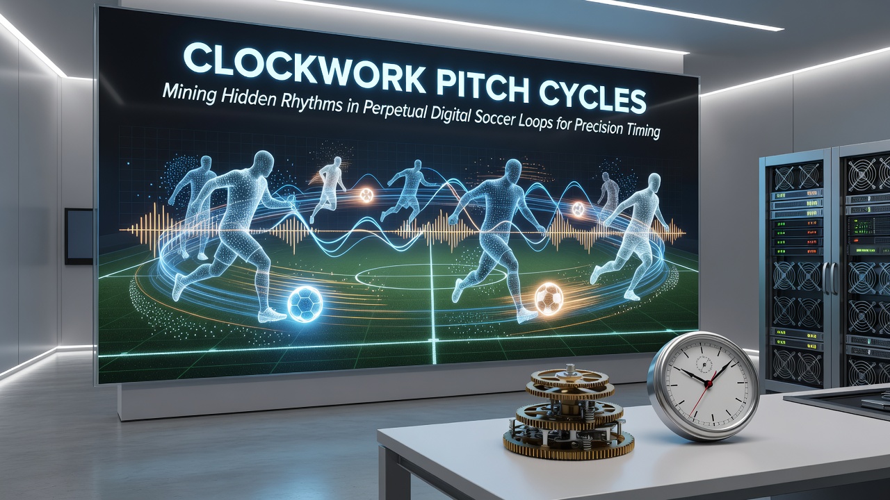 Grafiek die verborgen ritmes en precisie timing in virtuele voetbal loops visualiseert