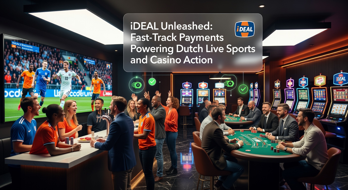 Live casino tafels met iDEAL-stortingsknop zichtbaar, roulette wiel draait terwijl betaling bevestigd wordt